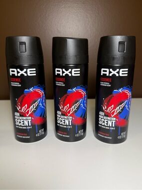 3 PACK Axe Essence Black Pepper Cedarwood 48Hr Body Spray 4 oz Discontinued!!